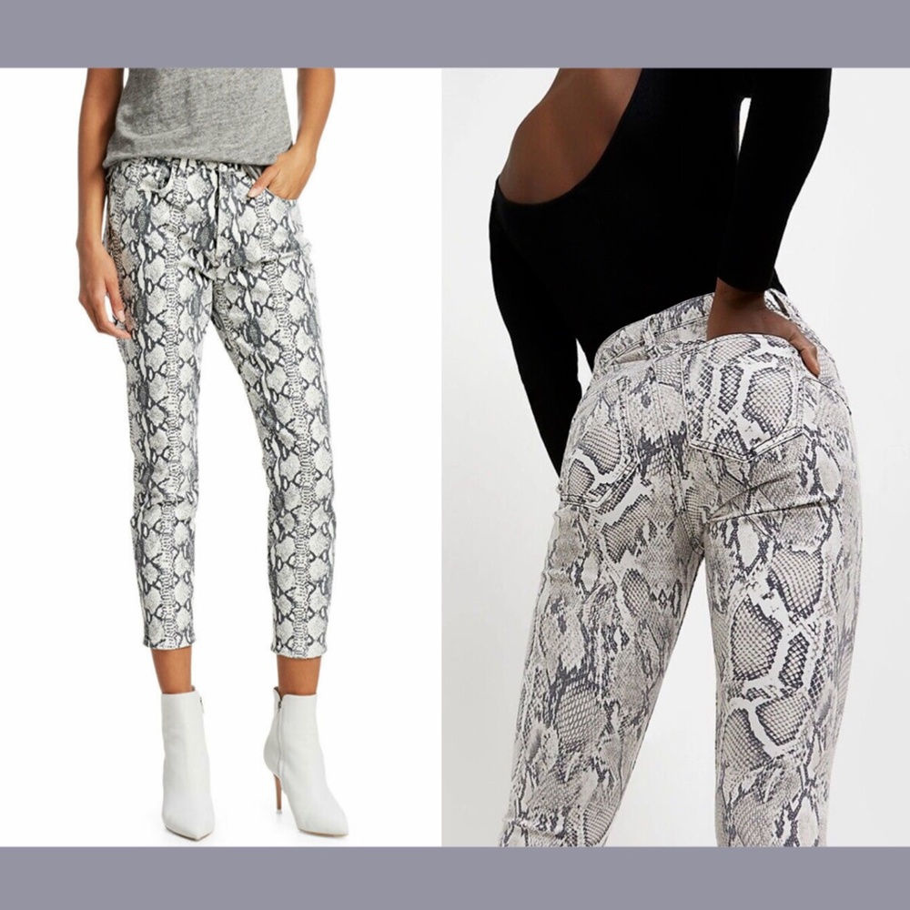 NWT FRAME [ 25 ] Ali Ultra High‎ Rise Python Ciga… - image 4